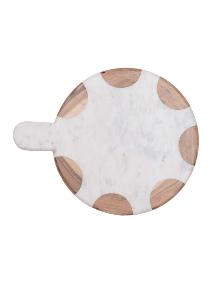 Marble Wood Round Chopping Board