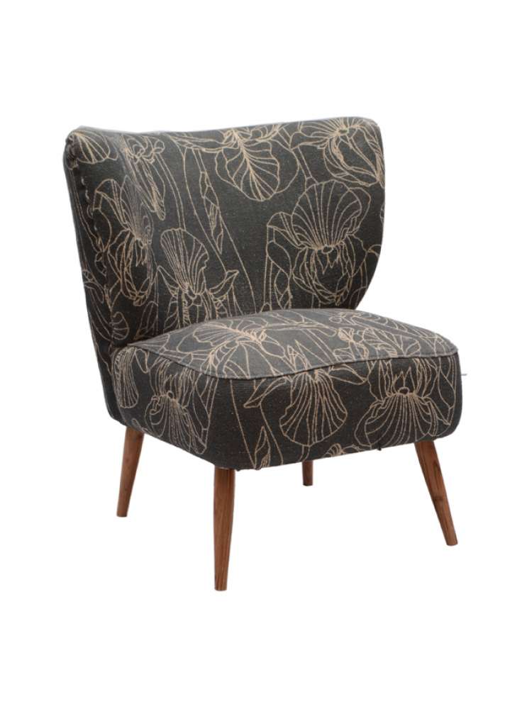 Wooden Upholstered Armless Chair