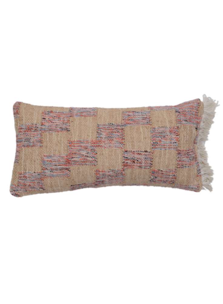 Wool Cotton Multi Color Pillow Cover