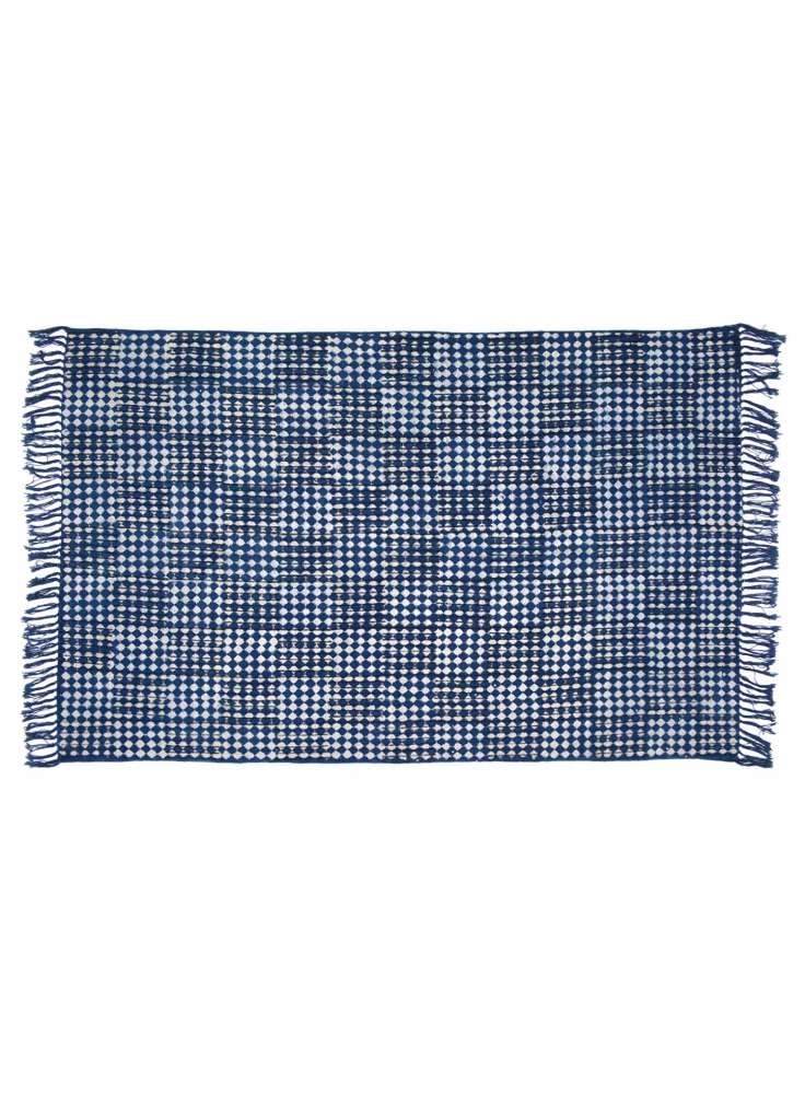 Blue Indigo Printed Cotton Rugs