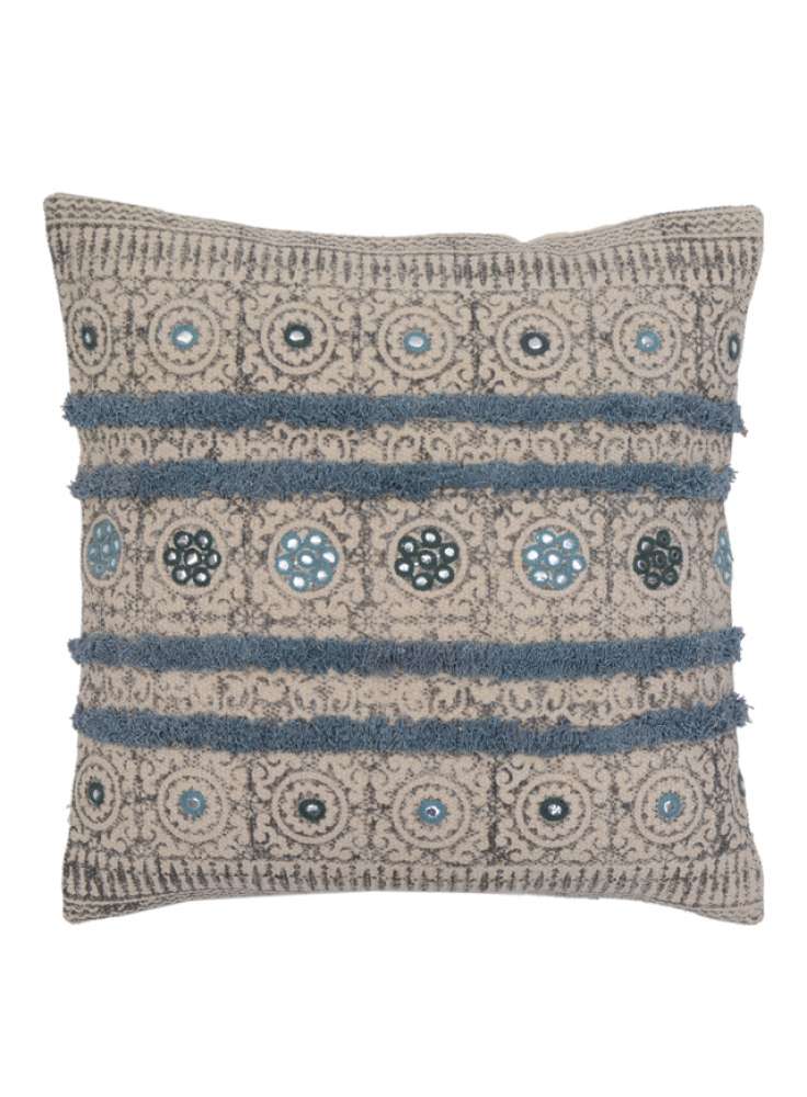 Printed Embroidered Classy Cotton Cushion Cover
