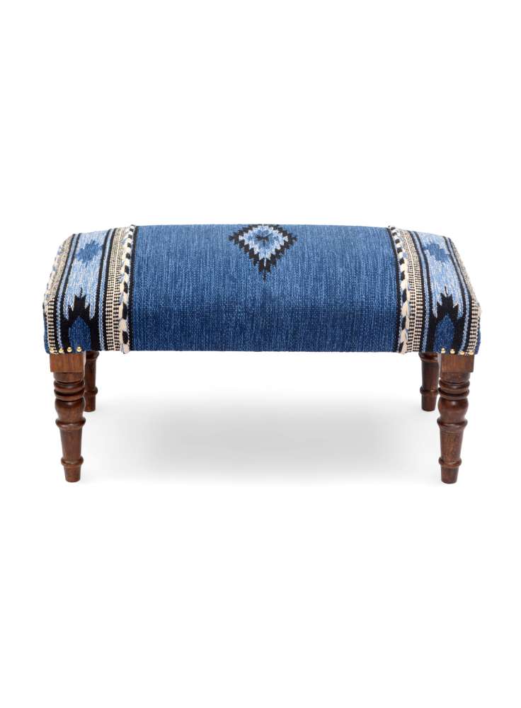 Fabric Upholstered Wooden Bench For Living Room