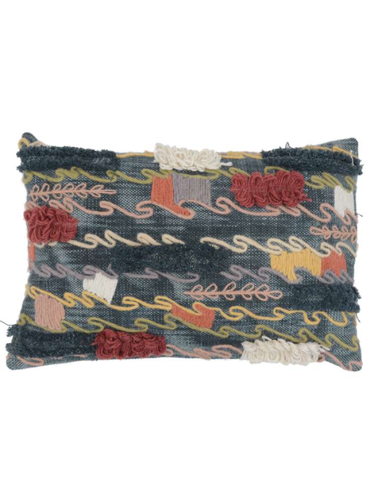 Decorative Embroidery Accent Cotton Pillow Cover