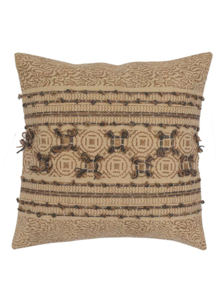 Embroidered traditional pattern cotton cushion cover
