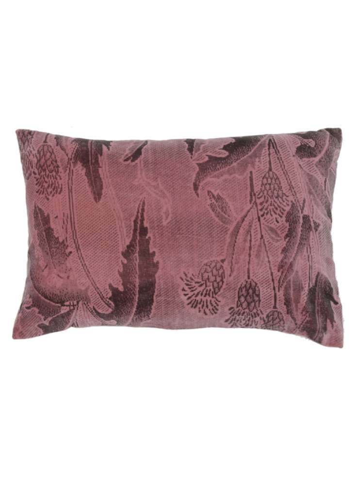 Floral Printed Decorative Velvet Pillow Cover
