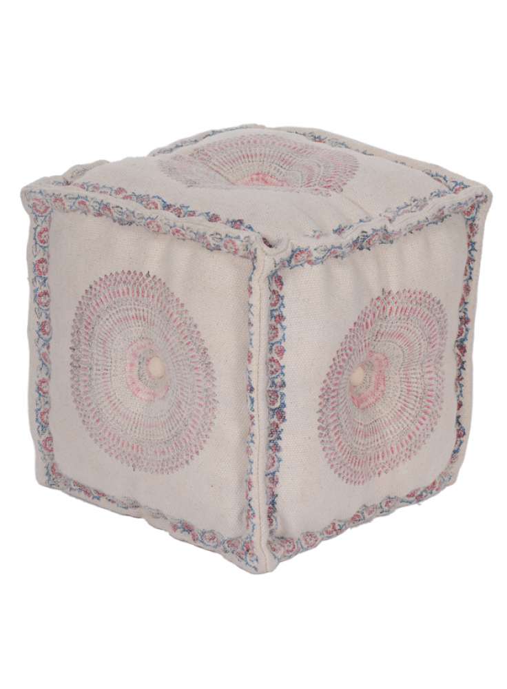Decorative Printed Indoor Cube Pouf
