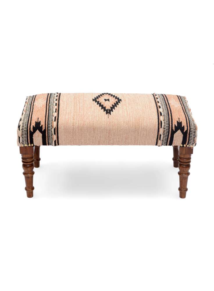 Fabric Upholstered Wooden Bench