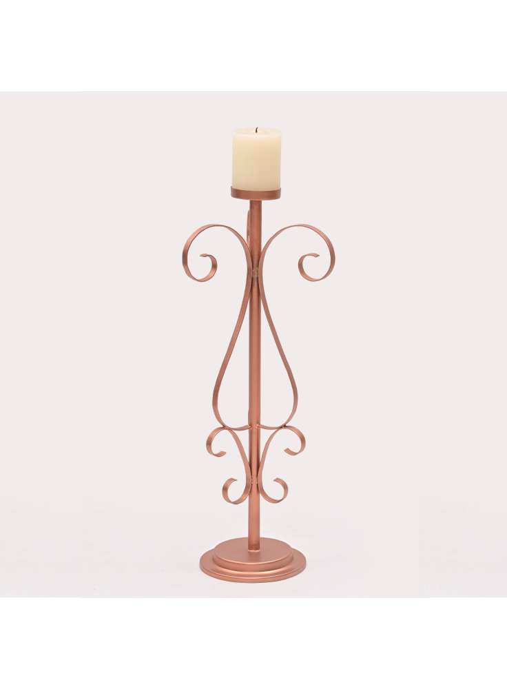 Natural Fibres Metal Candle Stand