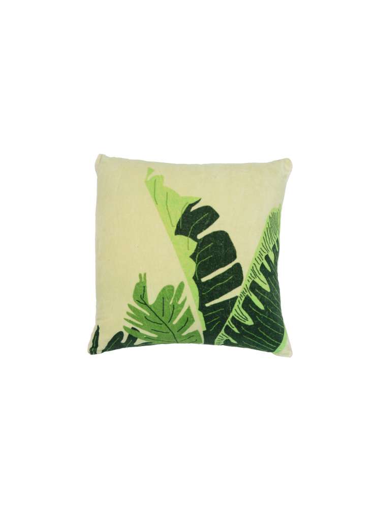 Leaf designer velvet sofa pillow