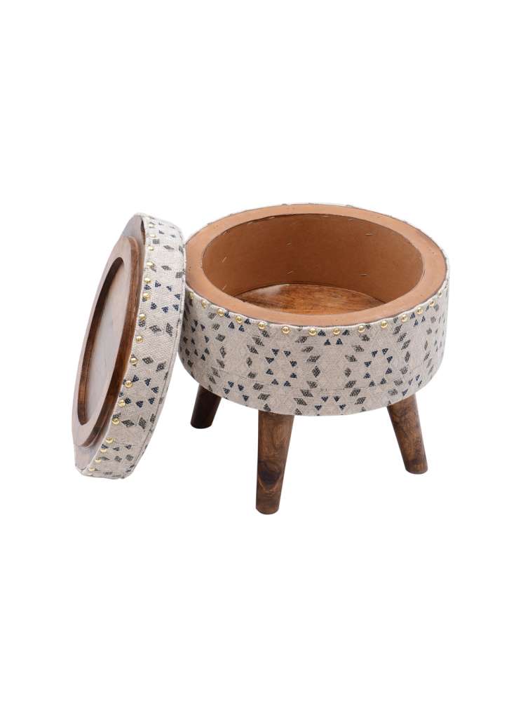 Upholstered storage ottoman furntiure stool