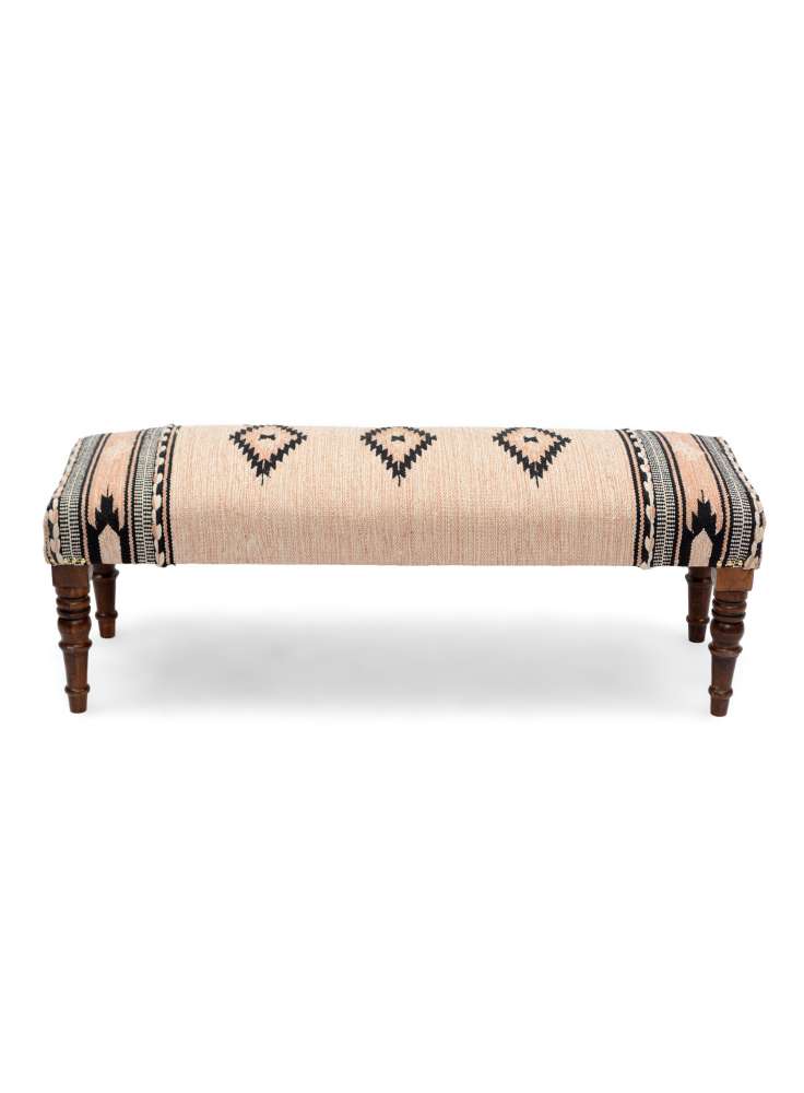 Upholstered Wooden Bench For Living Room