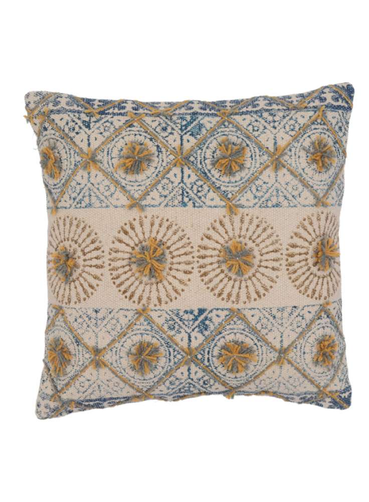 Printed Embroidered designer cotton cushion cover