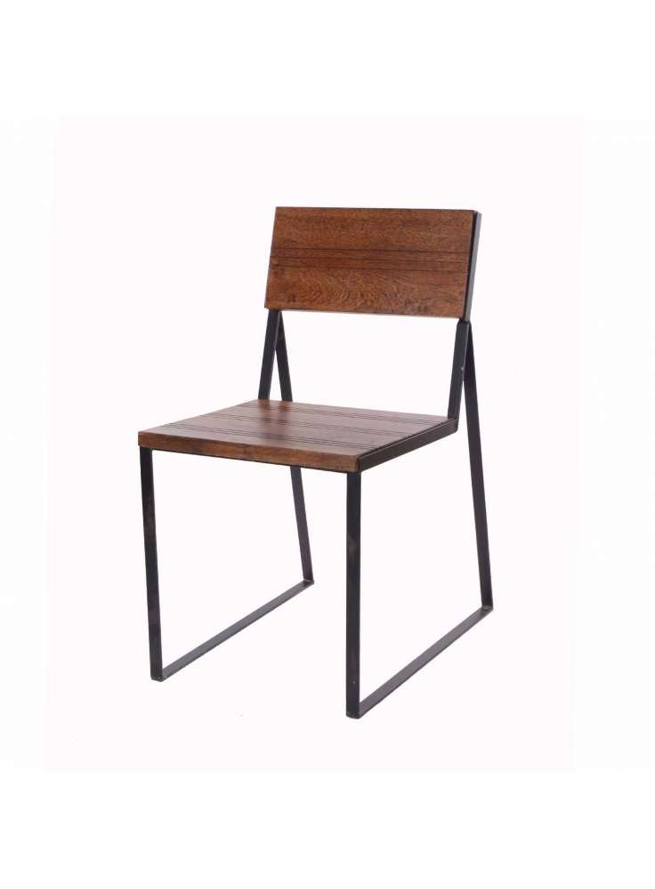 Natural Fibres Iron Square Chair Furniture