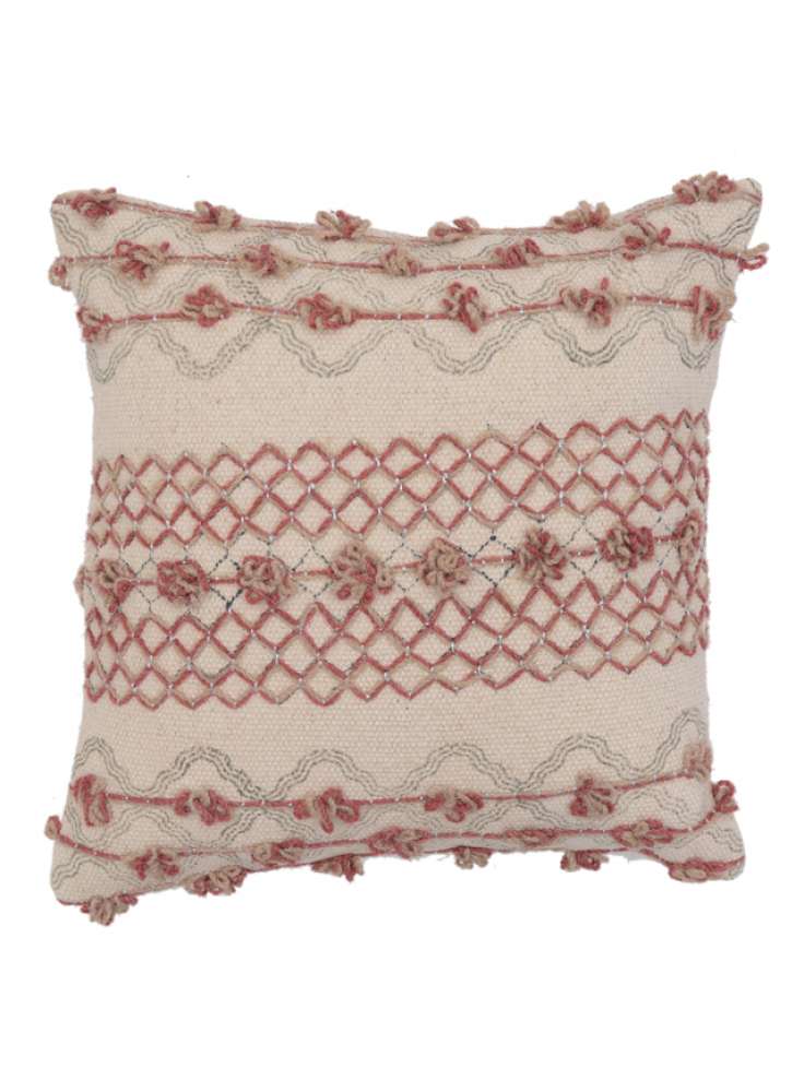 Embroidered Indoor Cotton Cushion Cover