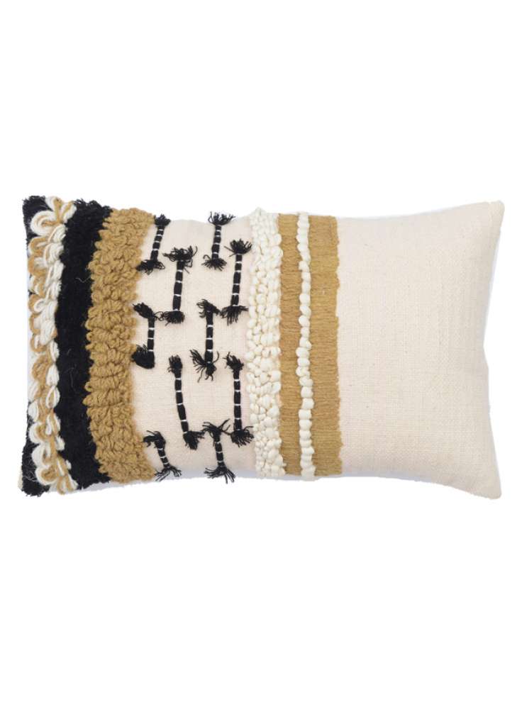 Embroidered Cotton Woven Cushion Pillow