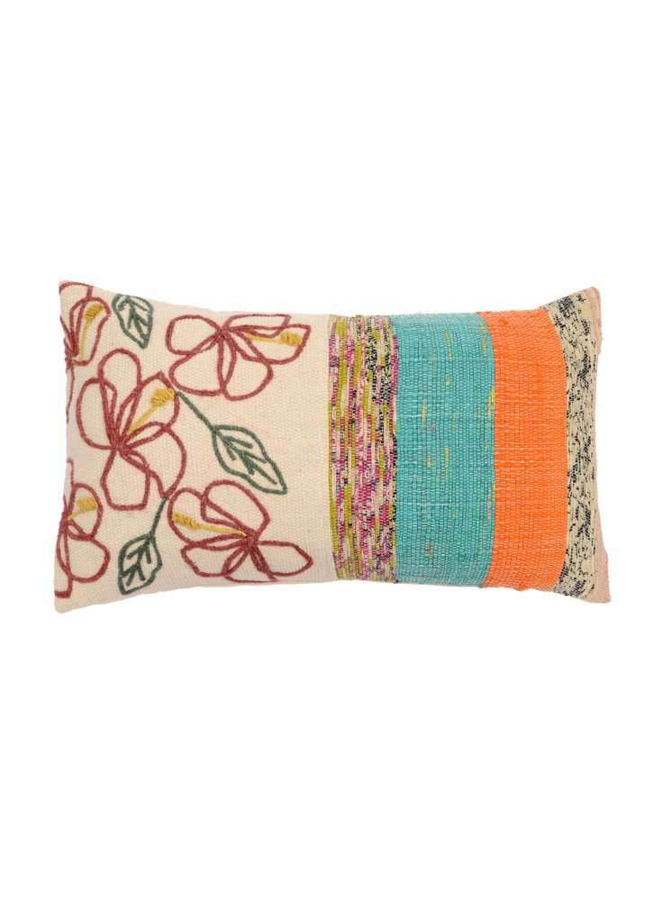 Multi Color Cotton Cushion Cover With Embroidery