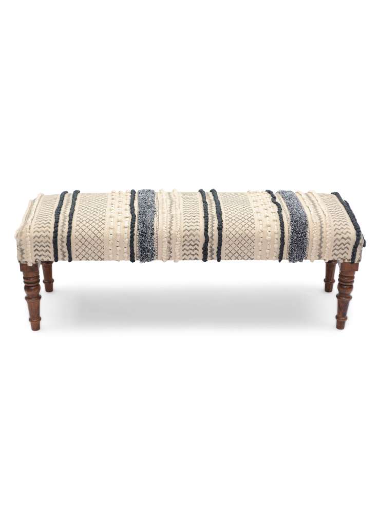 Upholstered Wooden Bench  For Living Room