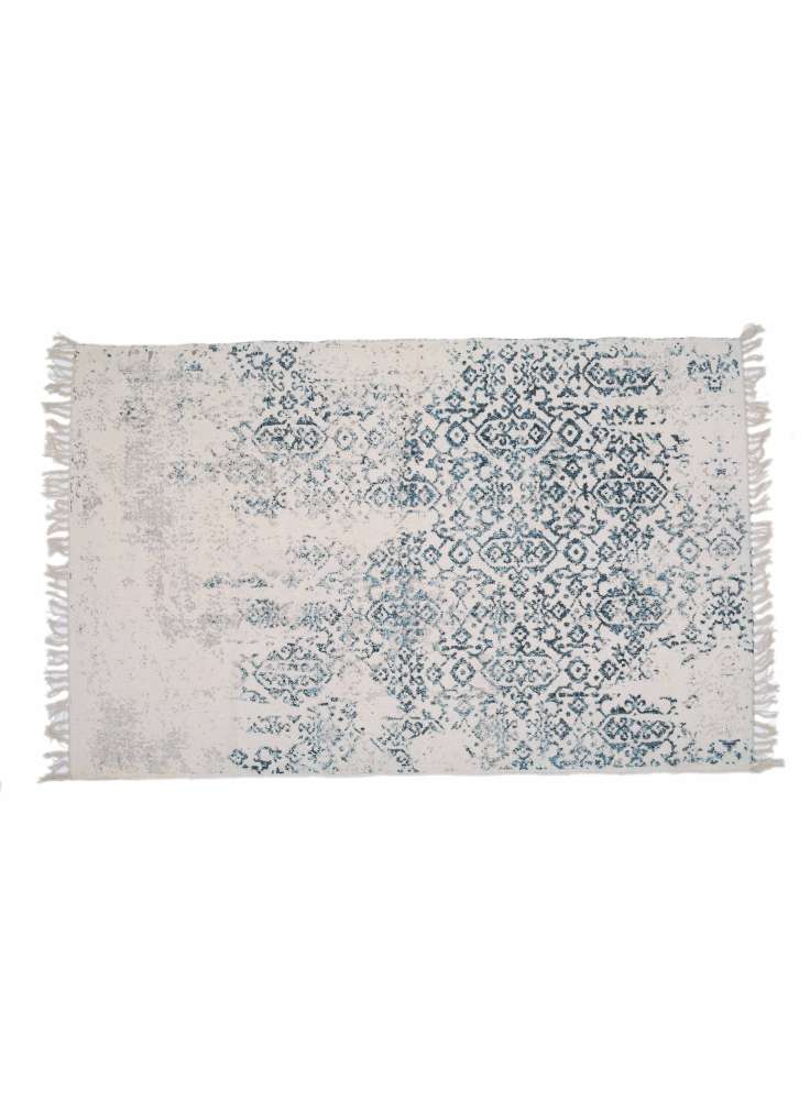 Cotton Screen Printed Dhurrie Rug