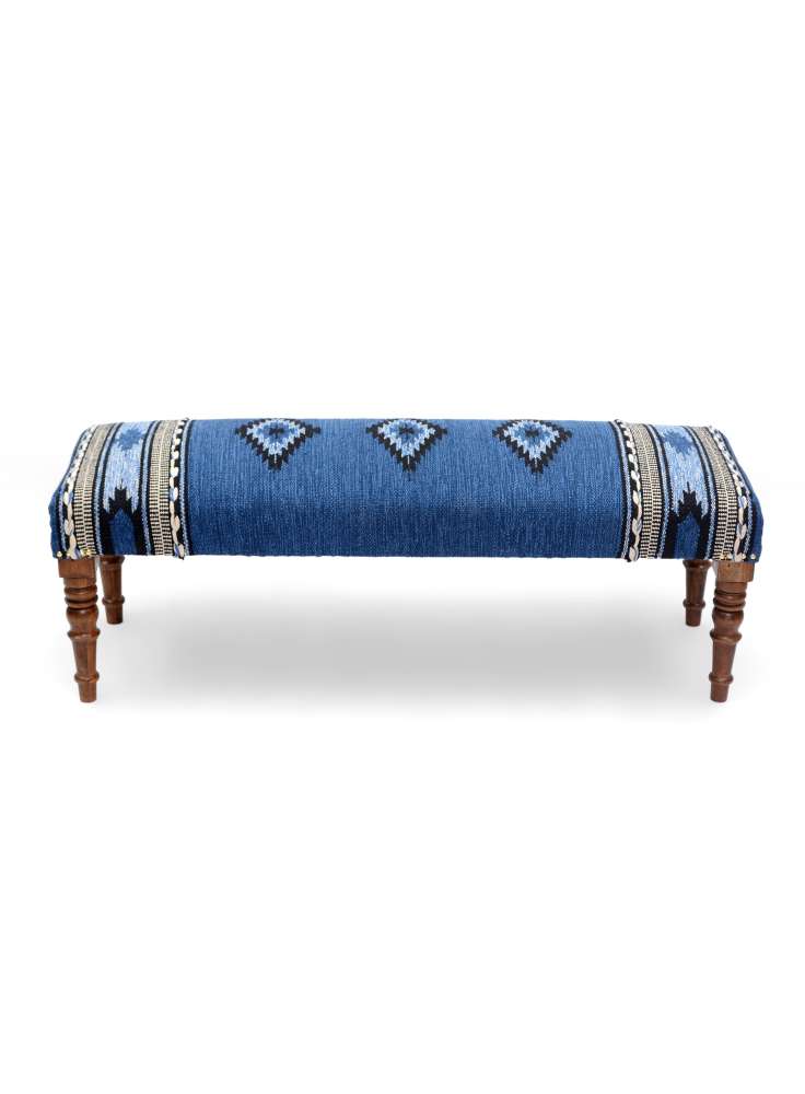 Upholstered Wooden Bench For Living Room