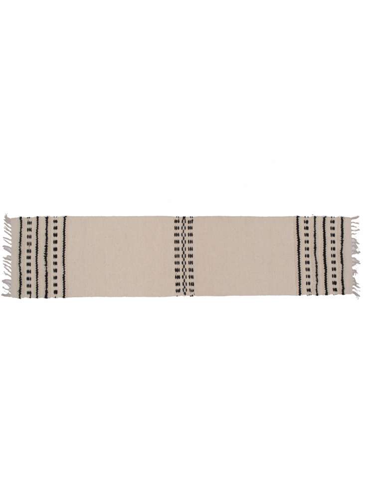 Beige Hand Embroidery Table runner