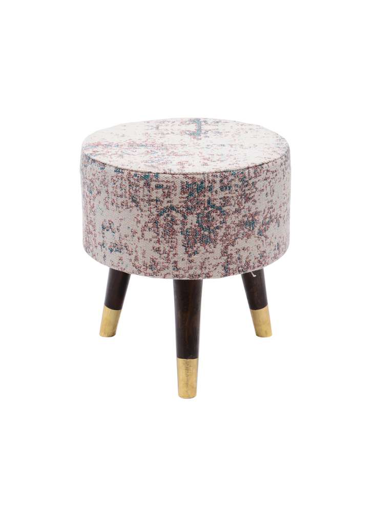 Designer upholstered ottoman stool