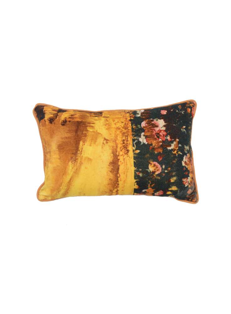 Printed velvet abstract pillows