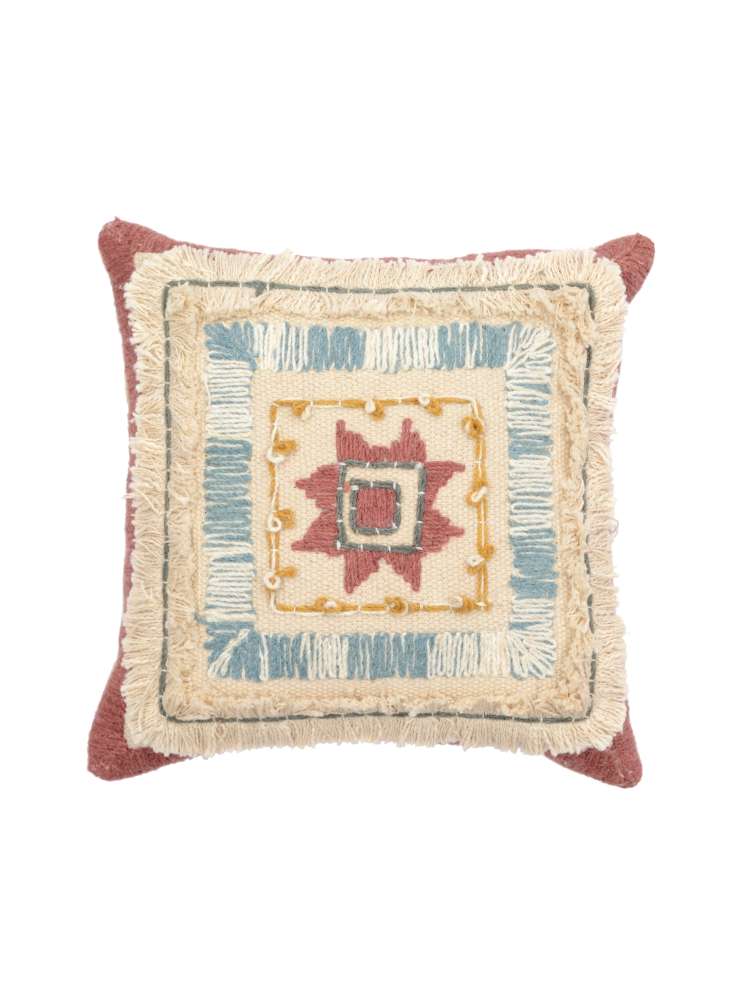 Multi Color Cushion Cover With Embroidery